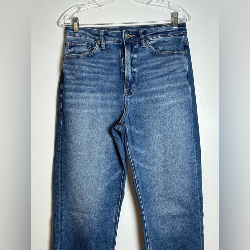 American Eagle highest rise mom Jeans size 6 regular high waist stretch denim - Picture 2 of 12